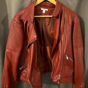 Red biker jacket